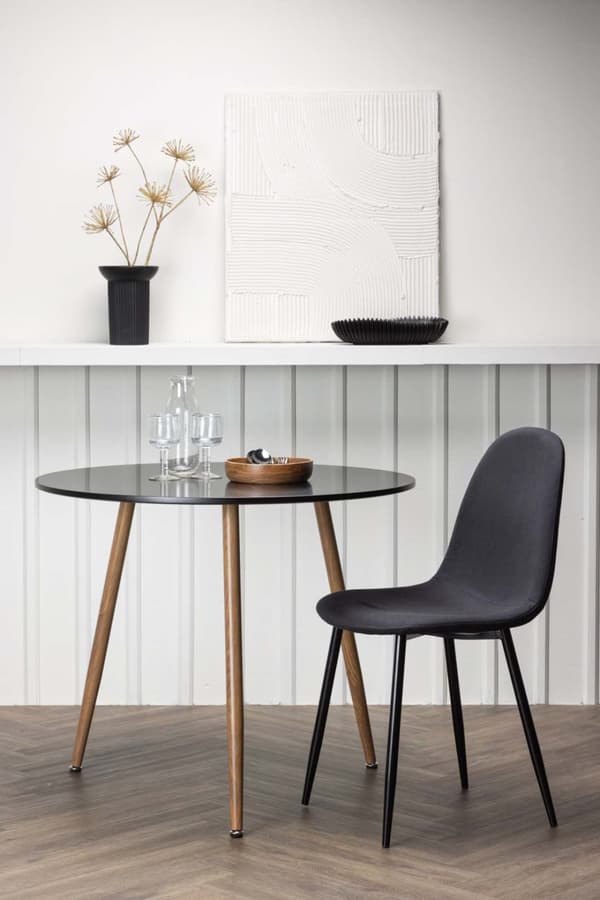 Polar spisebord Ø90cm sort.