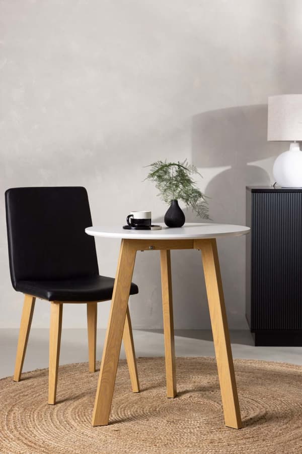 Leonora spisebord Ø65cm hvid.