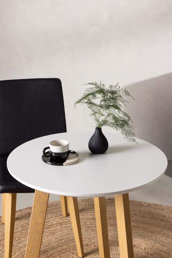 Leonora spisebord Ø65cm hvid.