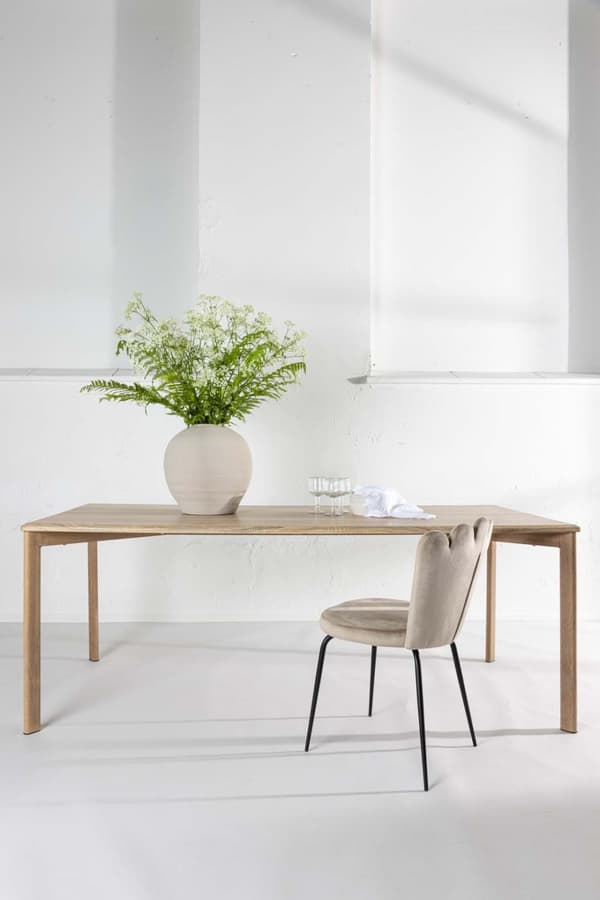 Damon spisebord 90x200cm whitewash.