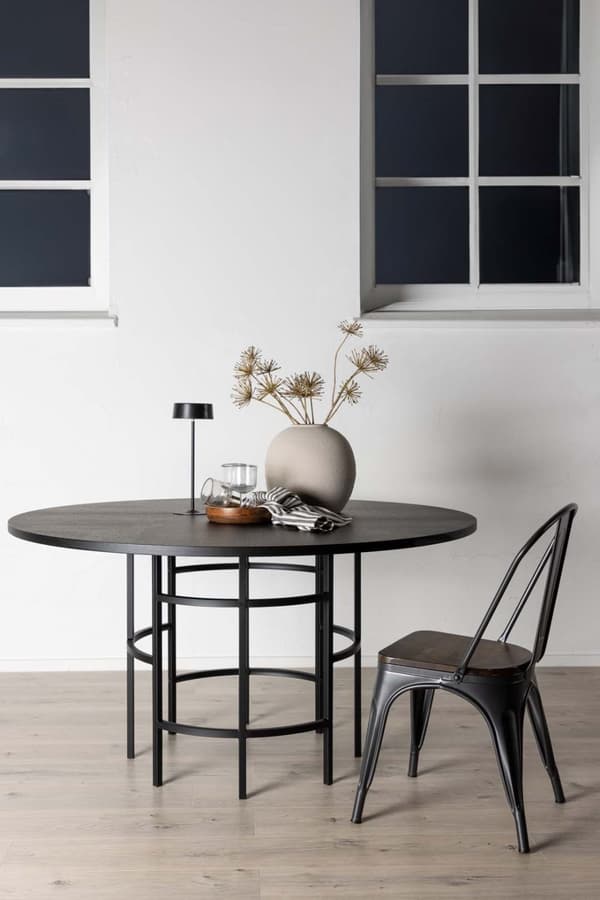 Copenhagen spisebord Ø140cm svart.