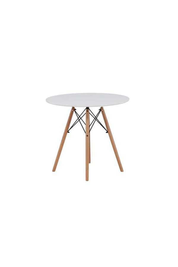 Danburi spisebord Ø60cm hvit.