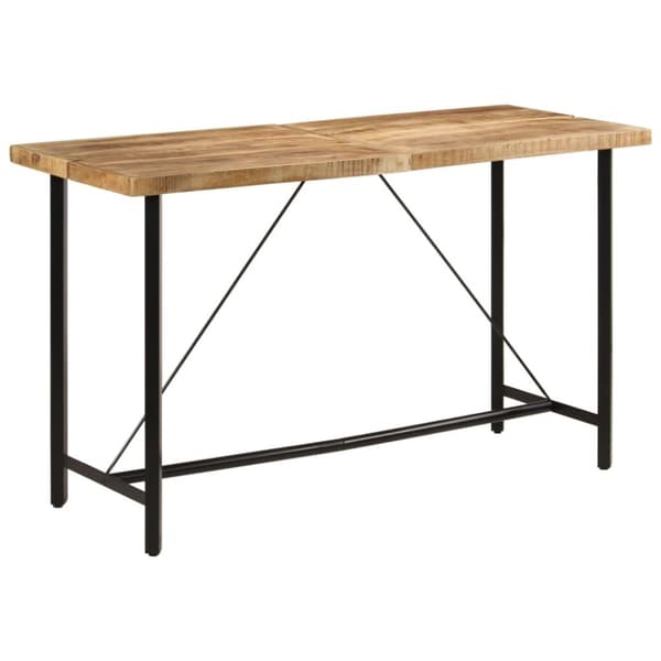 vidaXL barbord 180x70x107 cm massivt mangotræ og jern