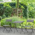 Miniatyrbillede 2 af 6: Rootz Polyrattan Bistrosæt - Til 2 personer - Siddegruppe - Rattan Havemøbelsæt - Grå - 60L x 60B x 72H cm
