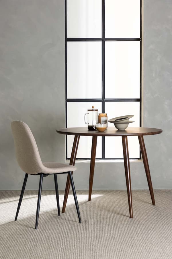 Sanford spisebord Ø100cm brun.