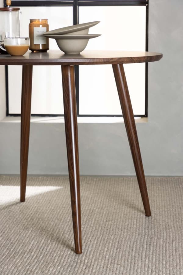 Sanford spisebord Ø100cm brun.