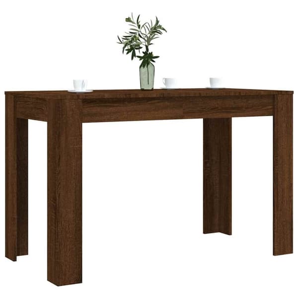 vidaXL spisebord 120x60x76 cm konstrueret træ brun egetræsfarve