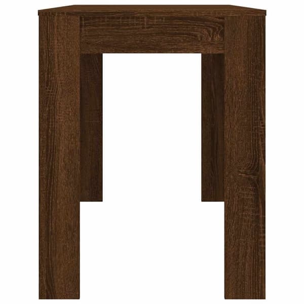 vidaXL spisebord 120x60x76 cm konstrueret træ brun egetræsfarve