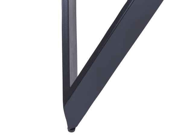 Ruokapöytä musta 120 cm MDF-levy teräsjalat pyöreä 4 hengen kiiltävä pinta moderni