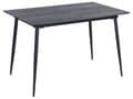 Miniatyrbillede 5 af 10: Spisebord grå MDF sorte metalben 120/160 x 80 cm foldbart moderne design