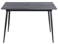 Miniatyrbillede 6 af 10: Spisebord grå MDF sorte metalben 120/160 x 80 cm foldbart moderne design