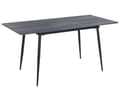 Miniatyrbillede 1 af 10: Spisebord grå MDF sorte metalben 120/160 x 80 cm foldbart moderne design