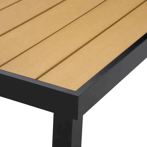 Rootz Utomhusmatbord - Trädgårdsbord - Trädgårdsmöbler - Bord - Natur/Svart - 190c mx 90cm x 74cm