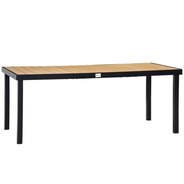 Rootz Utomhusmatbord - Trädgårdsbord - Trädgårdsmöbler - Bord - Natur/Svart - 190c mx 90cm x 74cm