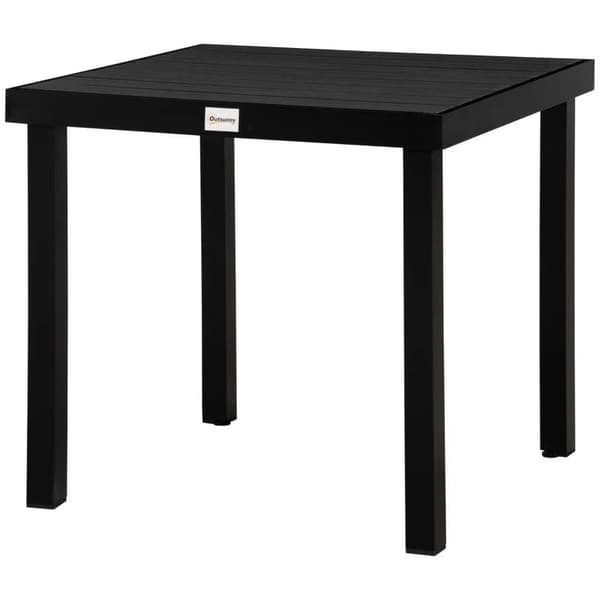 Rootz Outdoor ruokapöytä - Puutarhapöytä - Alumiinipöytä - Puutarhakalusteet - Olohuoneen kalusteet - Alumiini/Muovi - Musta - 80 x 80 x 74 cm