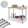 Miniatyrbild 1 av 4: Köksbord - XMTECH - 120x60x85cm - Rostfritt Stål - Höjdjusterbart - 2 Hyllor