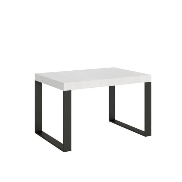 Utdragbart bord - Tecno Premium - 90x130/390 cm - White Ash - Antracit