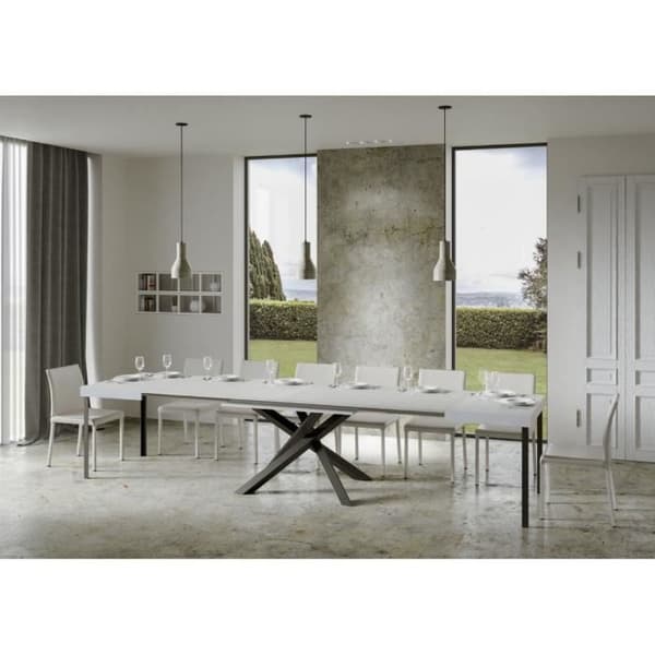 VOLANTIS bord 90x160 vit ask utdragbart till 420 cm - Volantis - 160 - Vit - Utdragbart - 420 cm
