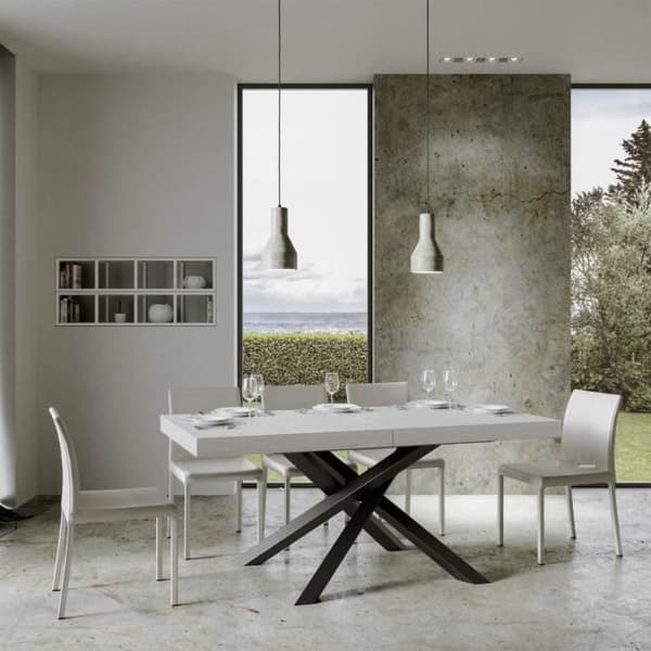VOLANTIS bord 90x160 vit ask utdragbart till 420 cm - Volantis - 160 - Vit - Utdragbart - 420 cm