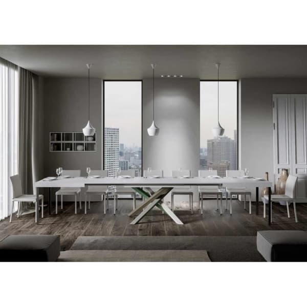 Bord - Volantis - 90x160 - White Ash Top - Långsträckt struktur 420 4/A