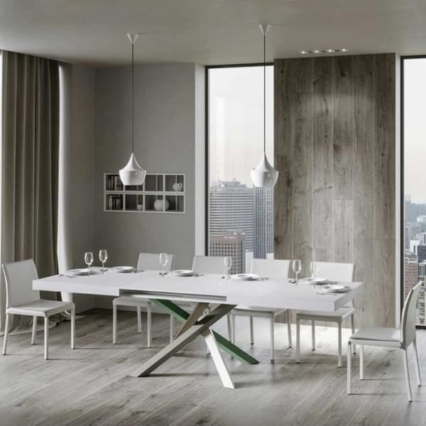 Bord - Volantis - 90x160 - White Ash Top - Långsträckt struktur 420 4/A