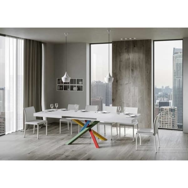 Utdragbart bord - Volantis - 90x160/264 cm - White Ash - 4/B