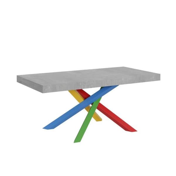 Utdragbart bord - Volantis - 90x180/284 cm - Cement - Vit - Barn