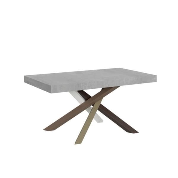 Utdragbart bord - Volantis - 90x160/420 cm - Cement - Vit - Barn