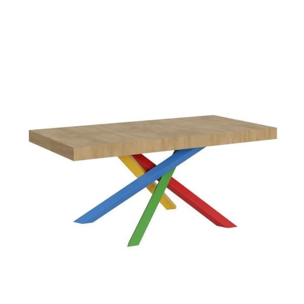 Utdragbart bord - Volantis - Ek Natur - Vit - Barn