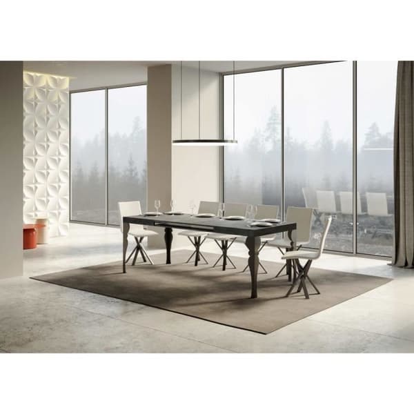 Paxon Extendable Cement Top Bord 90x160 Långt 264 Antracit ram