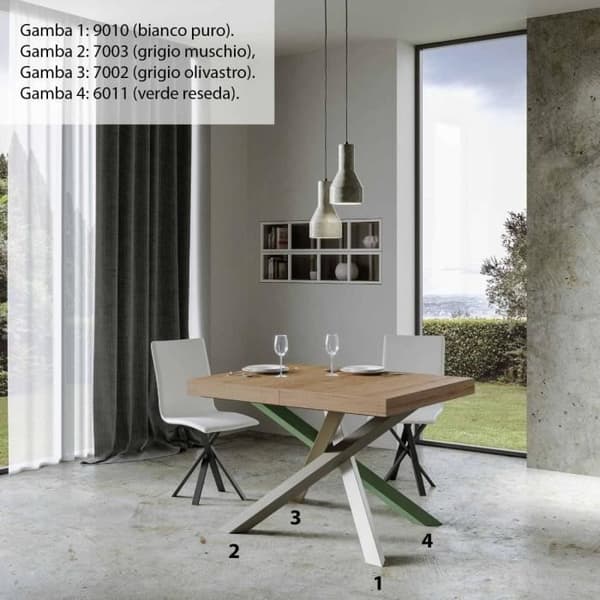 Utdragbart bord Volantis bord Utdragbart till 390 White Ash Top 90x130 Struktur 4/A
