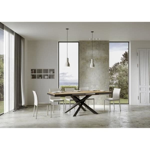 Bord - VOLANTIS - Volantis Evolution Natural Oak Top 90x180 Avlångt - Naturlig färg - Antracit ram