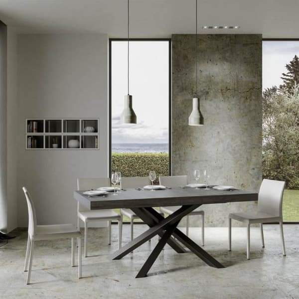 VOLANTIS betongbord 90x160 utdragbart till 420 cm - Vit - cement
