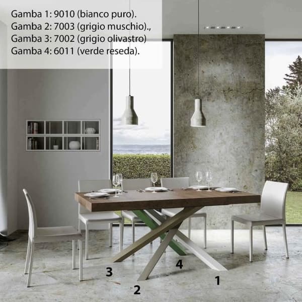 Volantis 90x180 långsträckt bord 284 vit ask Toppstruktur 4/A