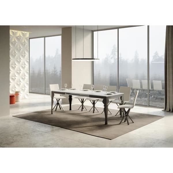 Paxon Evolution Bord Vit Askskiva 90x120 Lång 380 Antracitram