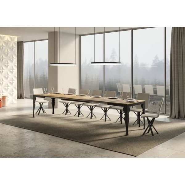 Bord - Paxon Evolution - Natural Oak Skiva 90x120 Avlångt - Antracit Ram