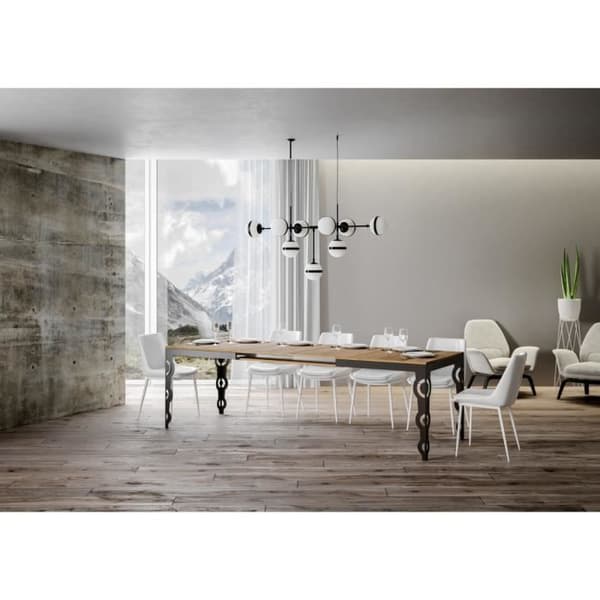 Bord - Karamay - Evolution - Natural Oak Skiva - Långlängd 224 - Antracit Ram