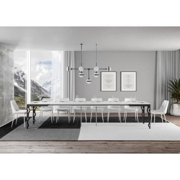 Bord - Karamay Evolution - White Ash Top - 90x120 Långt - Antracit Ram