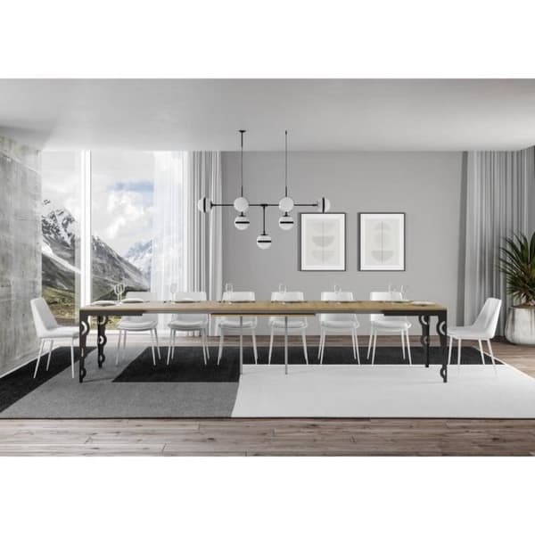 Karamay Evolution Bord Natural Oak Skiva 90x180 Lång 440 Antracit ram