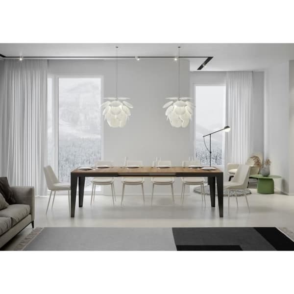 Flame Evolution Bord Natural Oak Skiva 90x180 Lång 284 Antracit ram