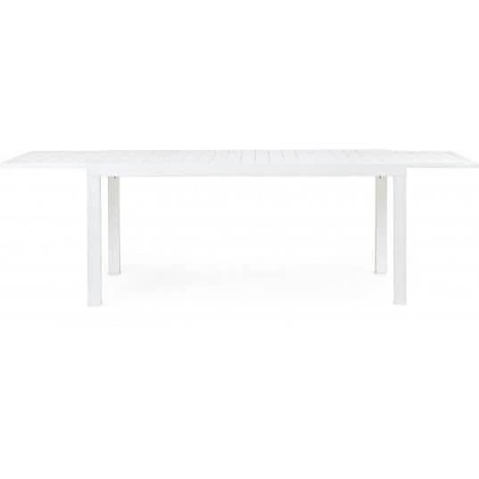 Utebord - Hilde - 160/240 x 90 - Vit - Integrerad förlängning - Aluminiumstruktur