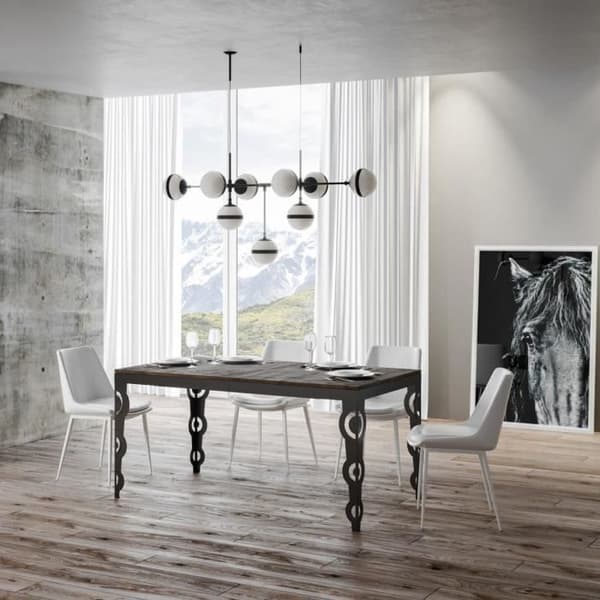 Utdragbart bord - KARAMAY - Evolution - Valnöt - 8 platser - Contemporary