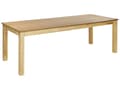 Miniatyrbild 1 av 10: Förlängt matbord Ljust trä MDF Gummiträ 160/240 x 90 cm Träben Rektangulär fanerad skiva Naturlig yta Minimalistiskt skandinaviskt kök