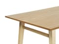 Miniatyrbild 5 av 7: Matbord Ljust trä MDF Gummiträ 150 x 90 cm Träben Rektangulär fanerad skiva Naturlig yta Minimalistiskt skandinaviskt kök