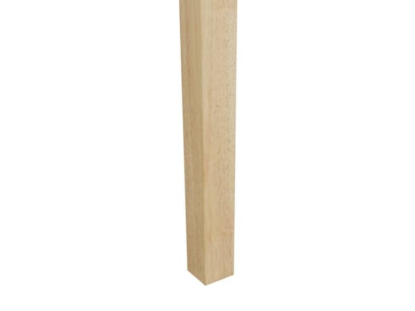 Ruokapöytä vaalea puu 150 x 90 cm MDF-levy kumipuujalat 4 hengen suorakulmainen perinteinen