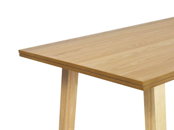 Spisebord lyst træ 160 x 90 cm MDF-plade med gummitræsben 6 kuverter rektangulært traditionelt