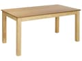 Miniatyrbilde 5 av 10: Forlenget spisebord Lyst treverk MDF Gummitre 160/240 x 90 cm Treben Rektangulær finert plate Naturfinish Minimalistisk Skandinavisk kjøkken