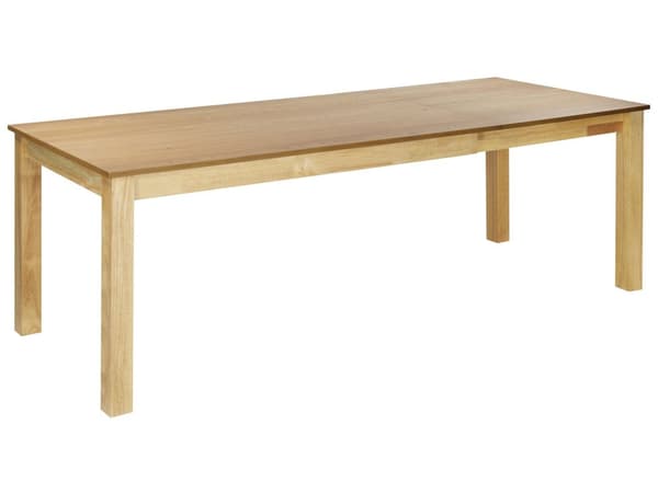 Forlenget spisebord Lyst treverk MDF Gummitre 160/240 x 90 cm Treben Rektangulær finert plate Naturfinish Minimalistisk Skandinavisk kjøkken