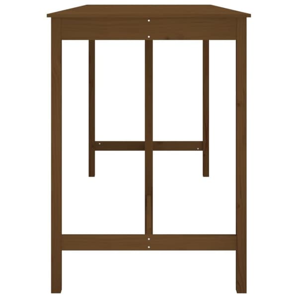 Barbord honungsbrun 180x80x110 cm massivt furuträ