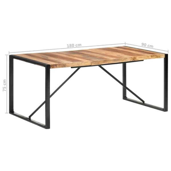 Ruokapöytä 180x90x75 cm massiivipuu